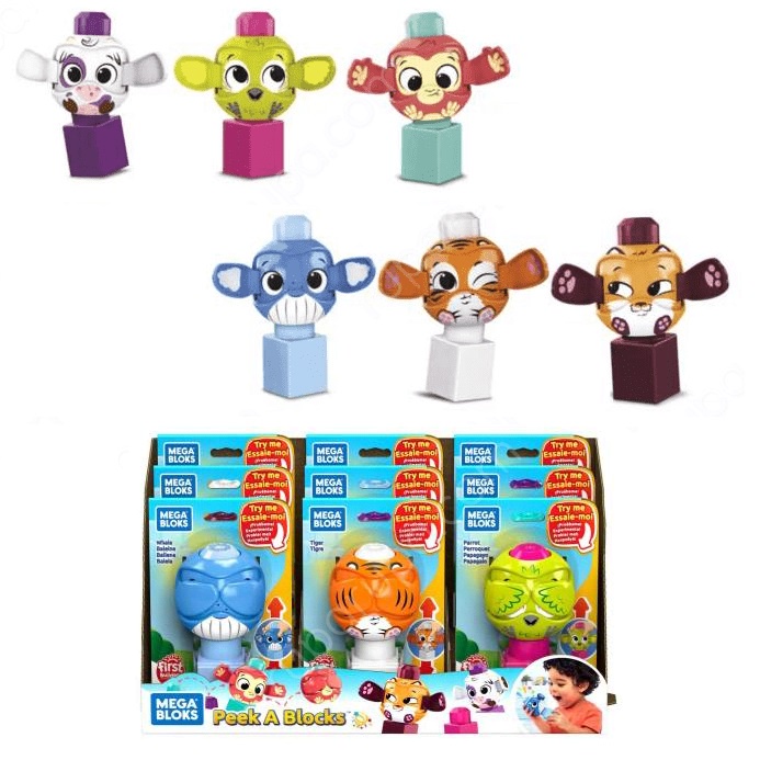 Mega Bloks First Builders Peek a Block Peek a Boo Animal