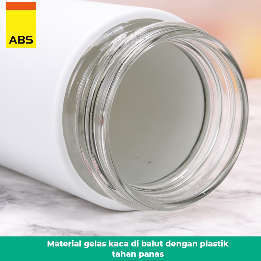 ABS Botol Minum Kaca Unik Motif Kaktus 450ml BPA FREE-5