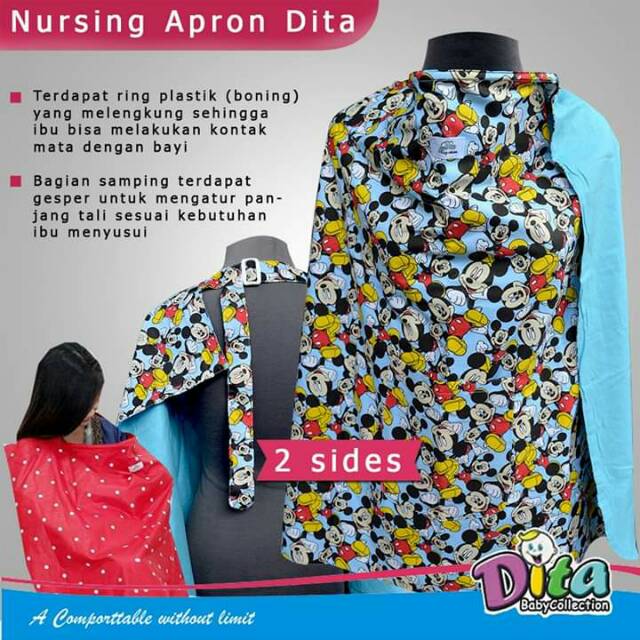 Apron menyusui dita celemek menyusui bayi grosir celemek menyusui kain penutup menyusui