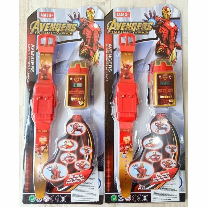 Jam Tangan Anak Super Hero Avengers Iron Man Captain Amerika Kado Anak - IRON MAN