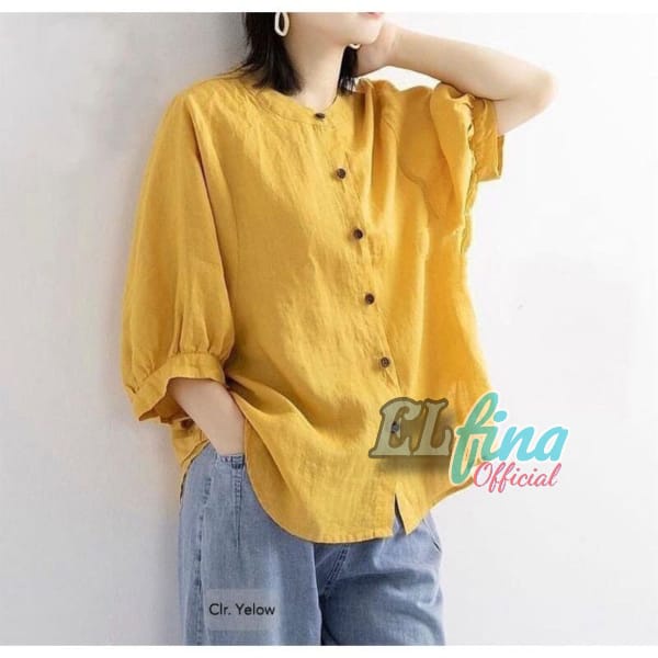 Baju blouse wanita bahan Katun linen premium