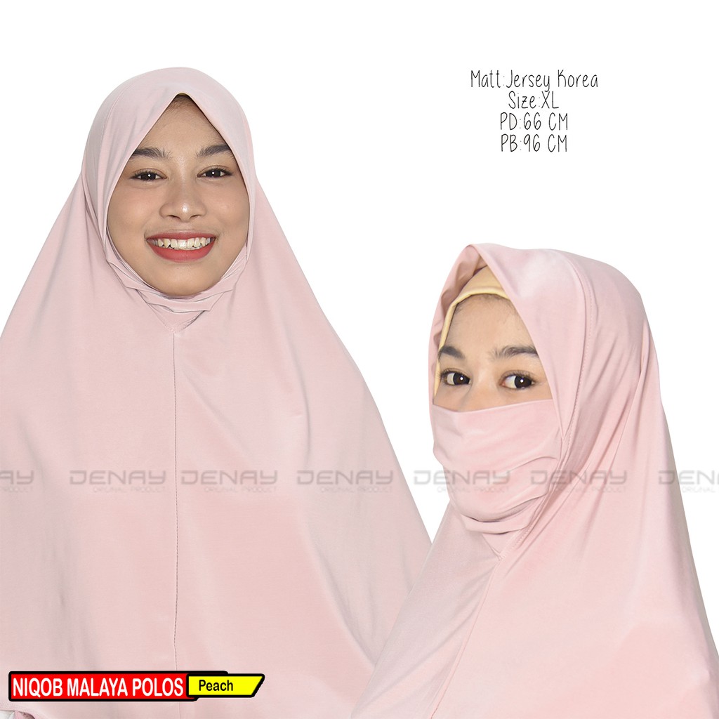 TOKODENAY - HIJAB MASKER - NIQAB MALAYA 2IN1 - BAHAN JERSEY - JILBAB WANITA MUSLIMAH - BEST SELLER