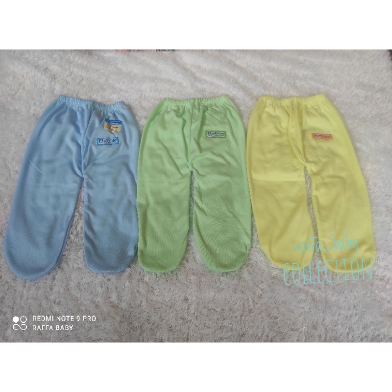 ISI 3pcs ,,CELANA SELEK BAYI/CELANA PANJANG TUTUP KAKI BAYI POLOS BORDIR