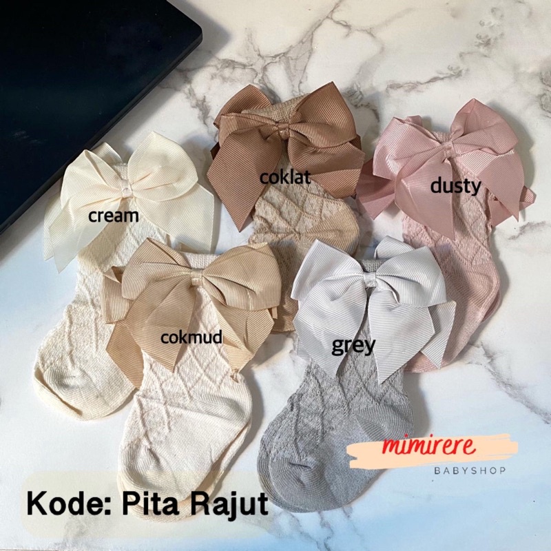 Kaoskaki Bayi Girl Renda Import Warna Pastel | Kaos kaki Bayi 0-12bulan