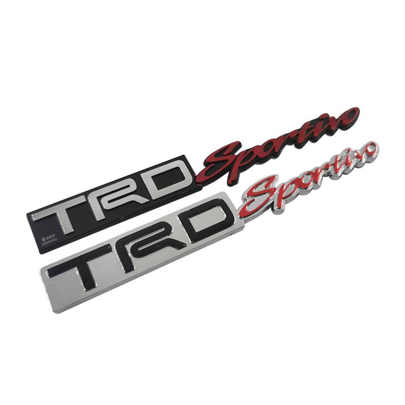 1 x ABS TRD Sportivo Logo Auto Car Decorative Emblem Badge Decal Sticker For TOYOTA TRD SPORTIVO