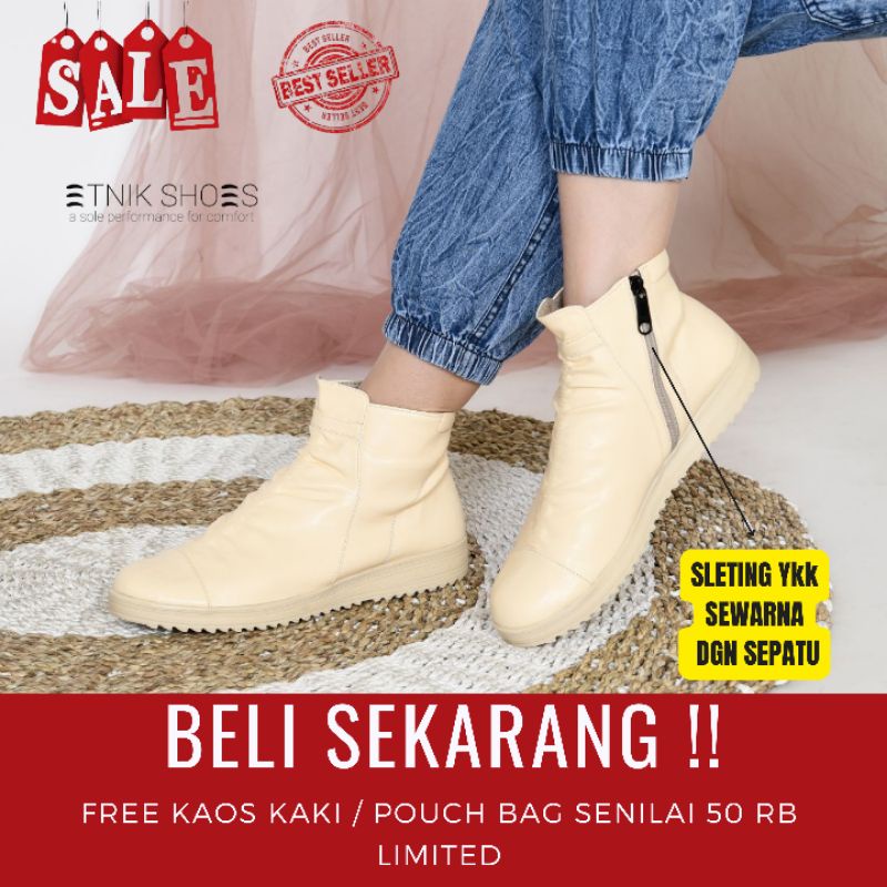 Boots Wanita Korea Bot Wanita Wringkle Etnik Shoes but wanita 2021