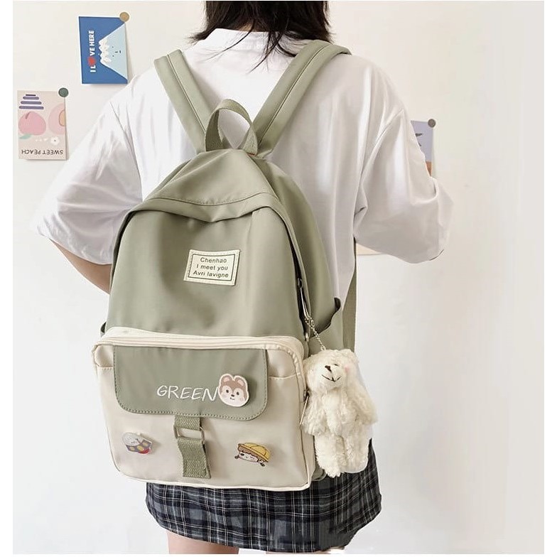 RH BAGS (COD) Tas Ransel Wanita Perempuan Trend Korea Kpop Tas Punggung Anak Remaja Terbaru Kekinian