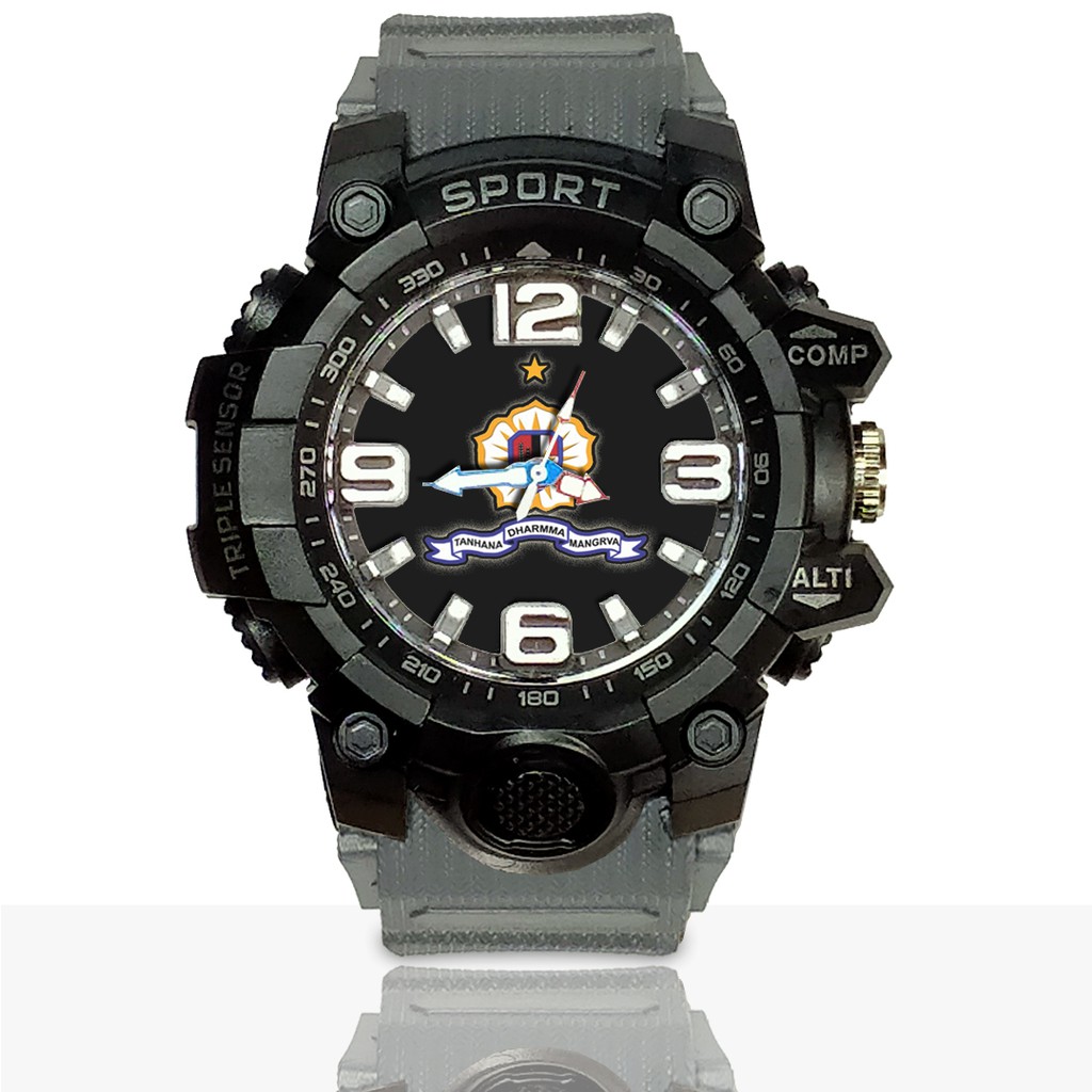 Jam Tangan Custom Logo LEMHANNAS RI Ruber- Water Resistant