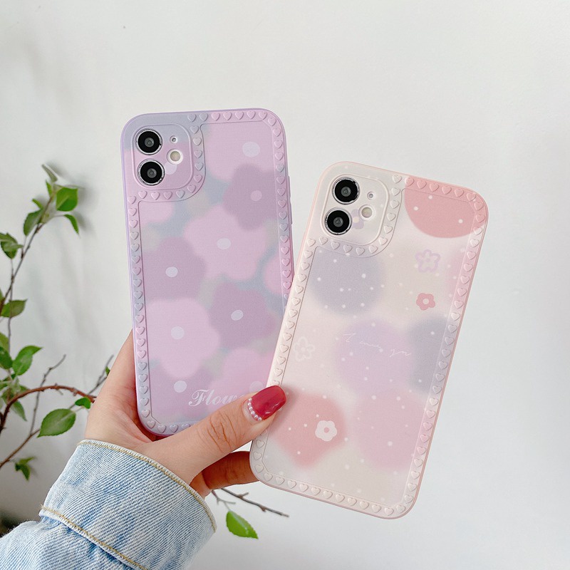 VIVO Soft Case Motif Bunga Ungu Untuk OPPO A83 A3S Realme C1 A7 A5S A12 A11K F9 A52 A92 A9 A5 A31 A53 A33 2020 A57 A39 Reno 5 6 4F 5 A15 A4 A5S A16 Y91