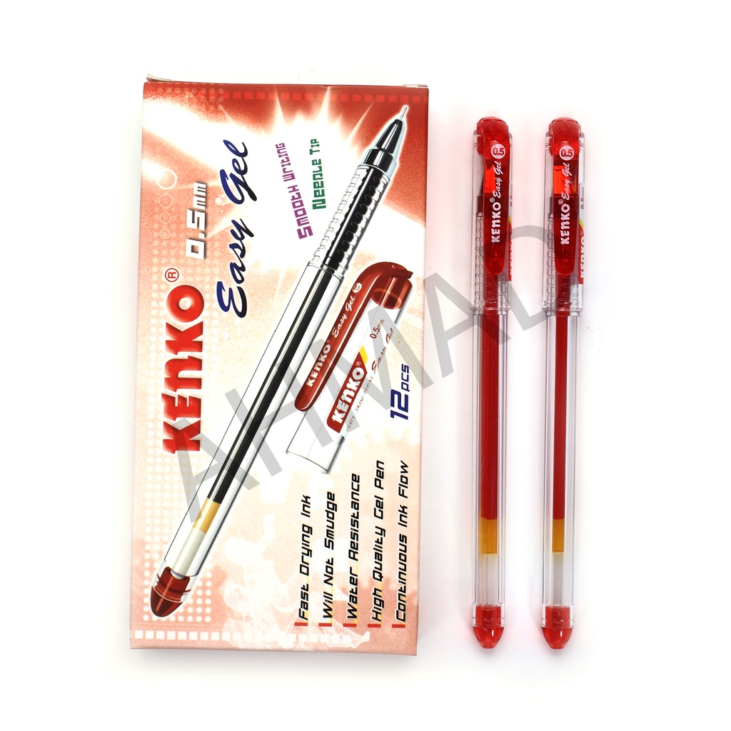 

[ LUSIN ] Pulpen Easy Gel Kenko 0.5 mm Merah