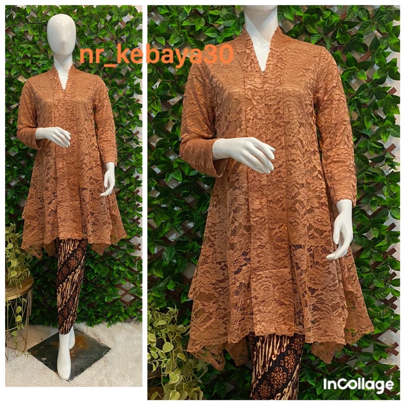 Setelan Kebaya / Tunik Brokat / Kebaya Kartini / Kebaya Modern / Kebaya Pesta / Kebaya Busui / Kebaya bali-Muka Milo