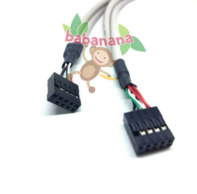 Kabel splitter USB 2.0 9 pin 2 to 4 port pc cabang back slot pci hub