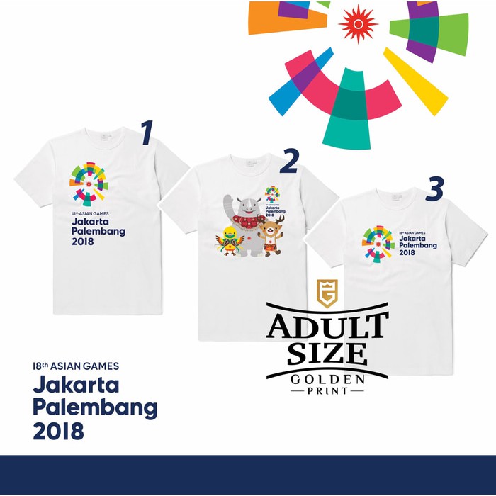 Asian games 2018 Jakarta Palembang / kaos Asian Games 2018 size dewasa