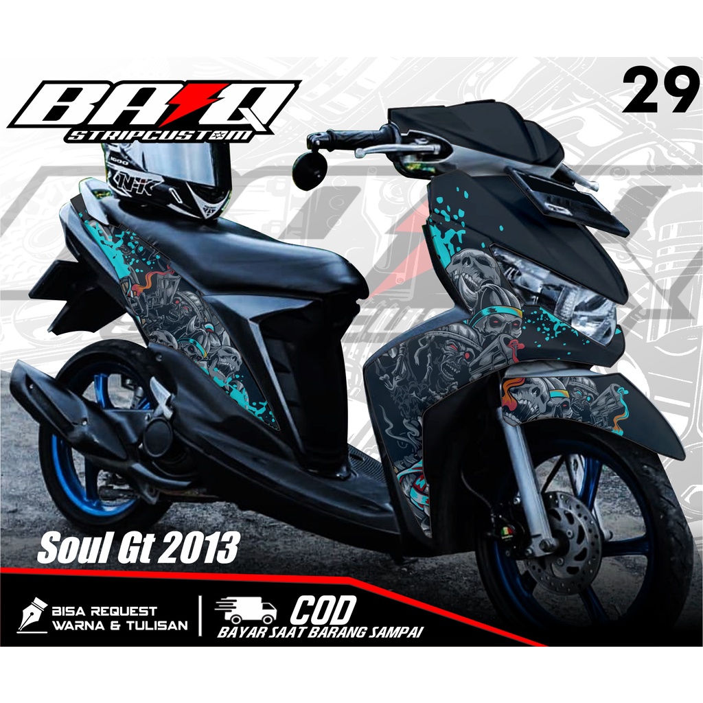 Decal MIO SOUL GT 2013 - Decal Variasi list Yamaha MIO SOUL ZOMBIE TANGKORAK Full Body