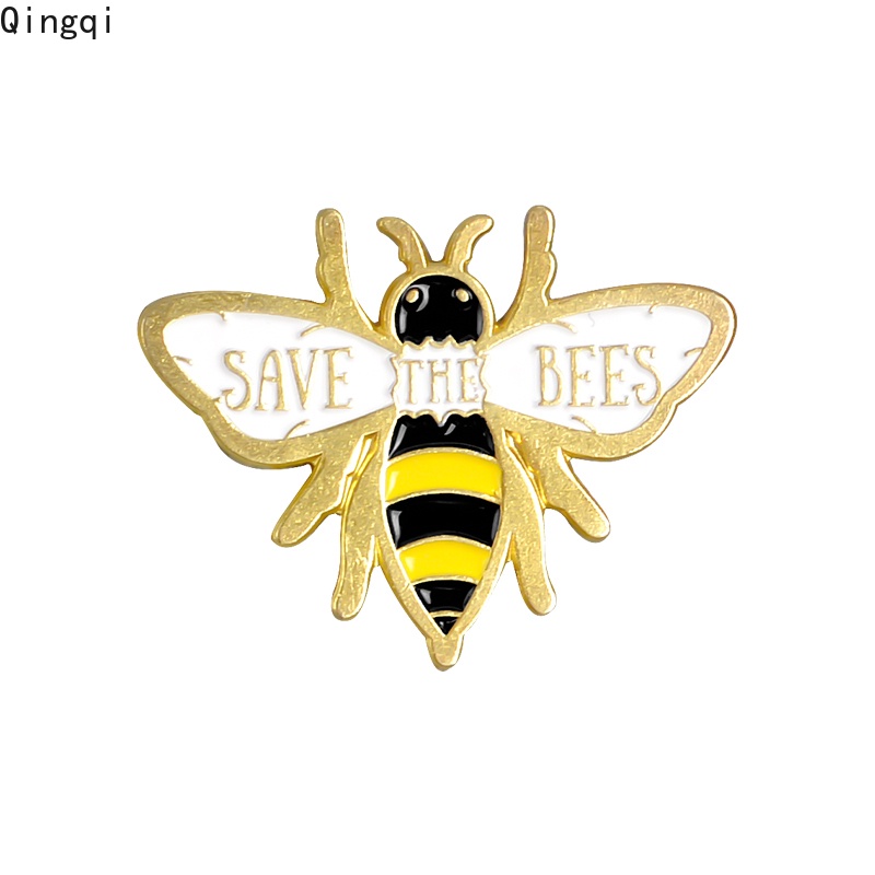 Bros Pin Enamel Desain Kartun Lebah Tulisan Save The Honey Untuk Hadiah