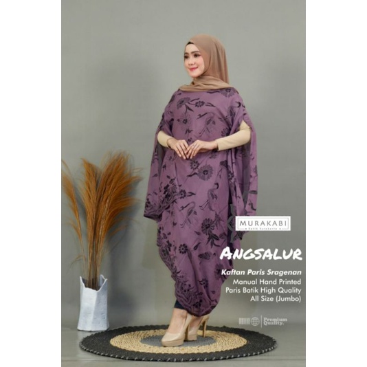 kaftan batik paris tunik dress PURPLE