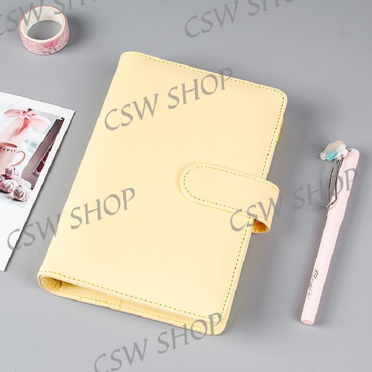 

Paling Diminati.. Macaron PU Leather Notebook Binder A5 Album Binder 6 Lubang