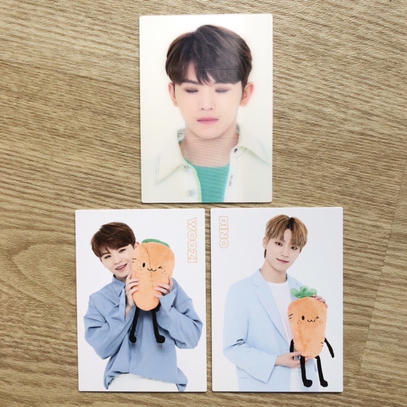SEVENTEEN OFFICIAL TRADING CARD JAPAN HAPPY ENDING (TC HA LENTICULAR WOOZI CARROT DINO)