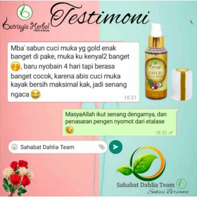 Facial wash batrisyia herbal 100ml 250ml sabun cuci muka untuk pembersih wajah berminyak berjerawat dan normal