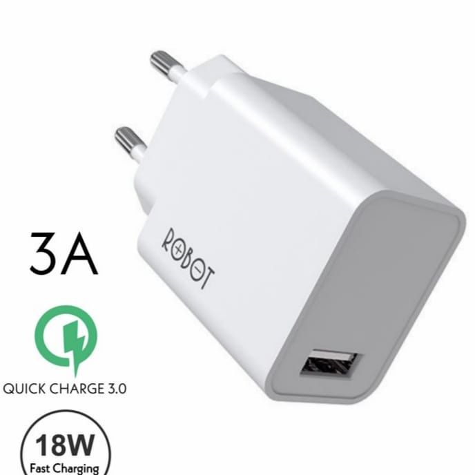 BATOK CHARGER 3A 18W ADAPTOR Quick Charging Original - ROBOT RT-F1