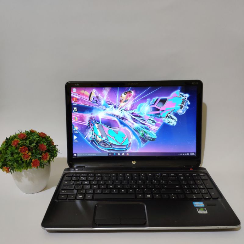 laptop gaming dan desain hp envy dv6 - core i7 8core - ram 16gb - ssd 512gb - dual vga Nvidia