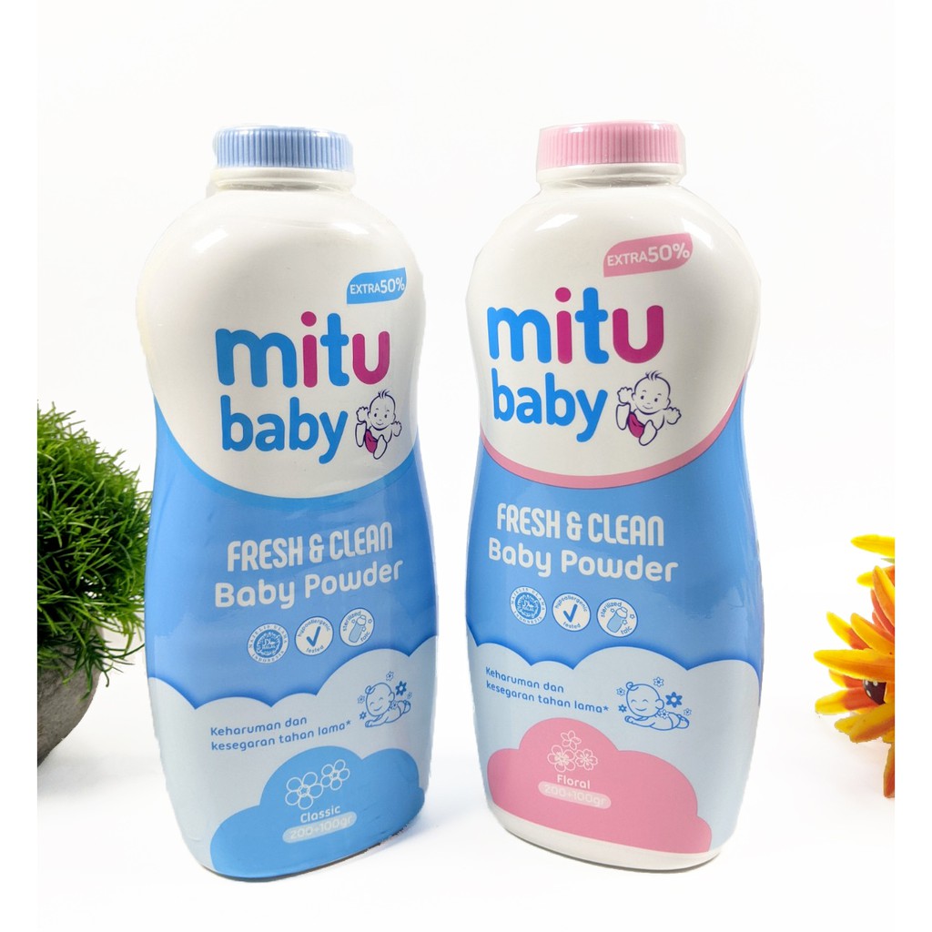MITU Baby Fresh & Clean Baby Powder 75gr, 150gr & 300gr