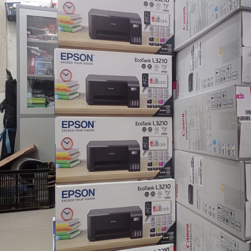 PRINTER EPSON L3210 INCLUDE TINTA (PRINT, SCAN &amp; COPY/ALL IN ONE) PENGGANTI L3110 GARASNSI RESMI EPSON