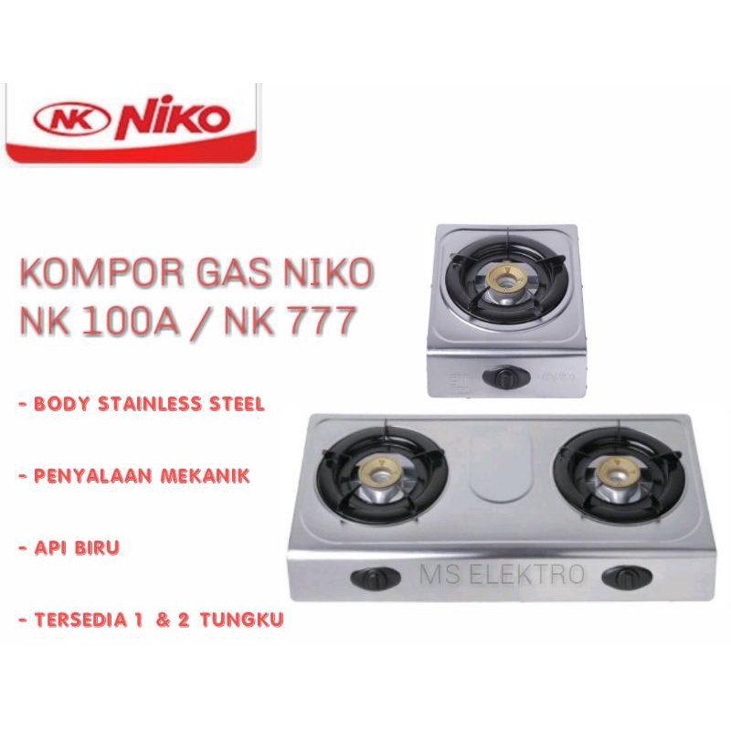 Kompor Gas Niko 2 tungku