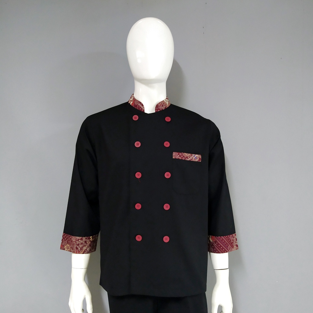 Chef Wear Baju Koki 7/8 Komb Batik Sk