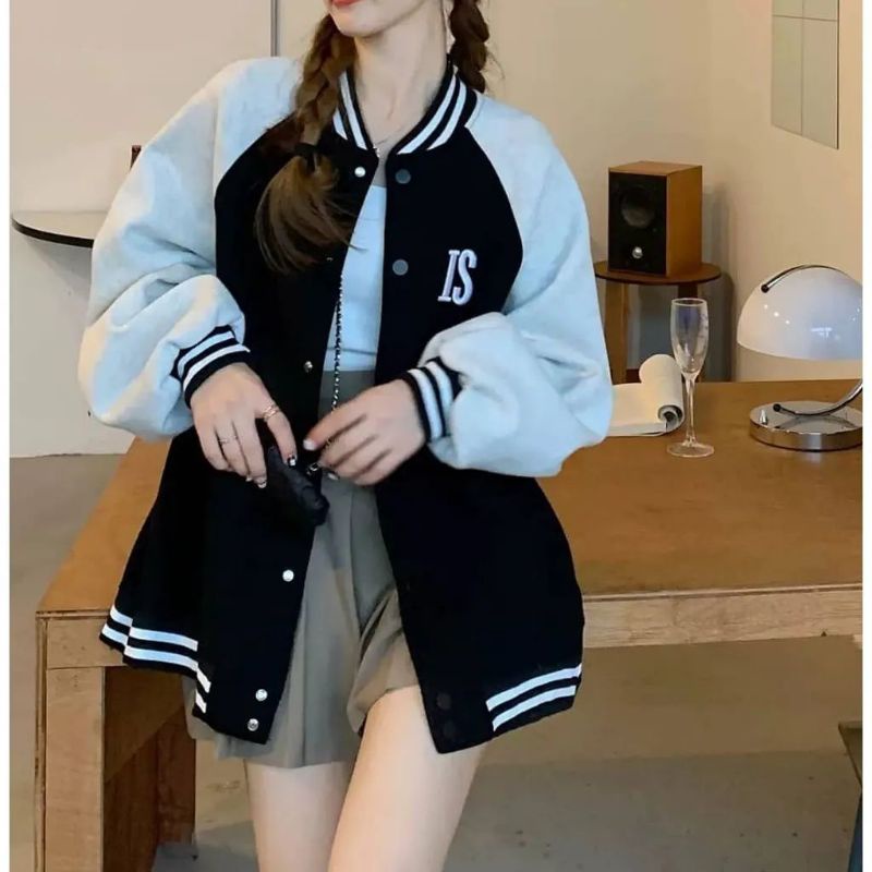 IS JAKET BASEBALL UNISEX - VARSITY JAKET - BASEBALL JAKET WANITA OVERSIZE - JAKET OVERSIZE