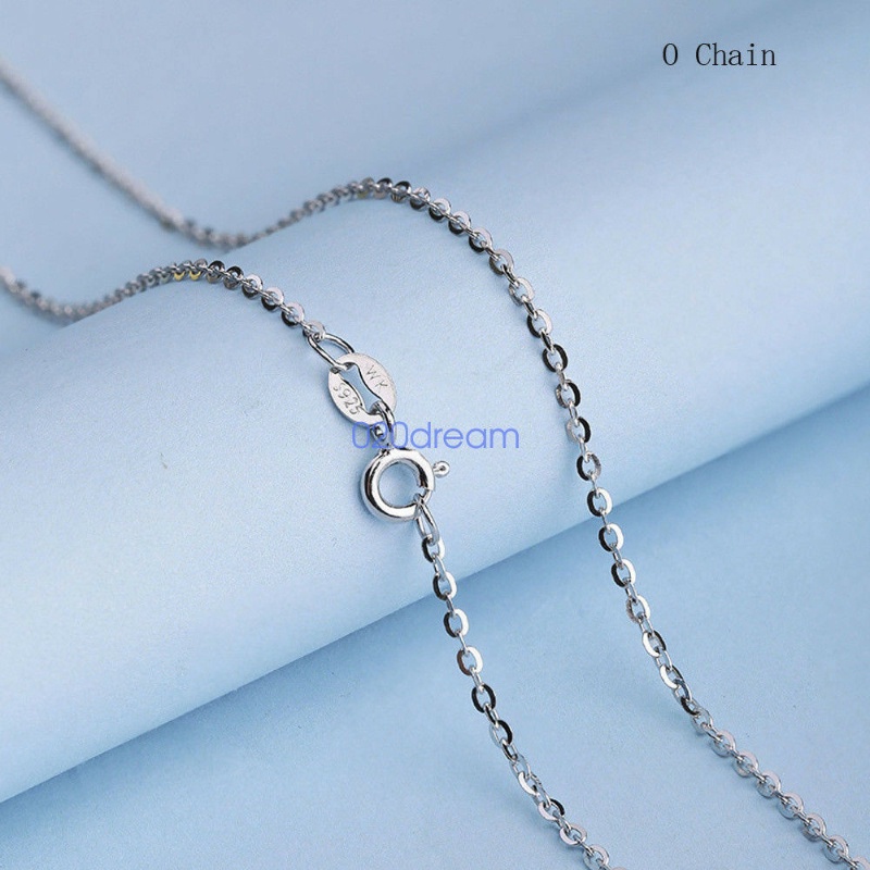 In Stock  Nyata 925 sterling silver Kalung Semua ukuran Rantai Desain Yang Berbeda Fashion perhiasan Hadiah