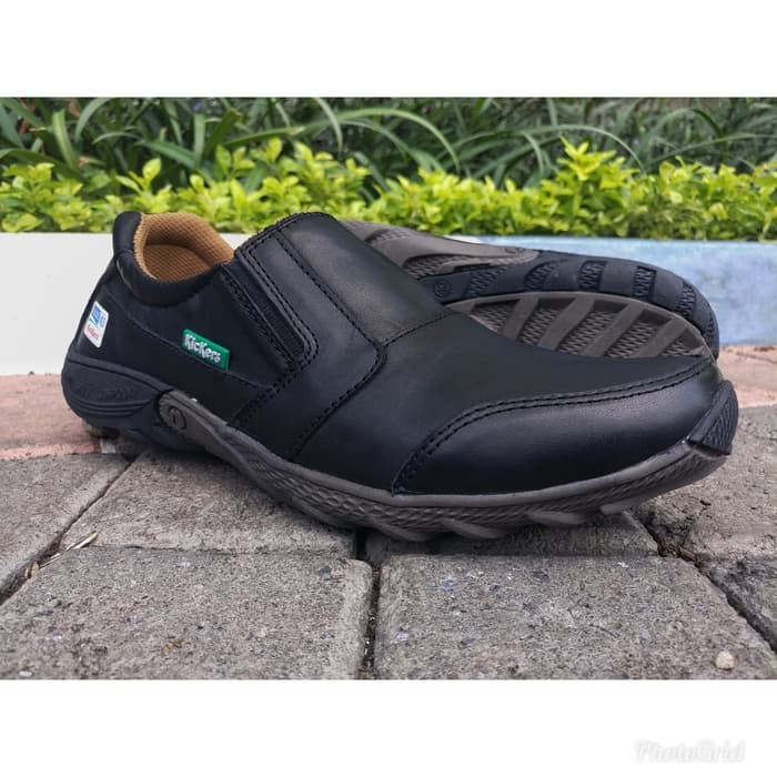 kickers - sepatu pria sepatu formal pria tanpa tali / sepatu kasual pria slip on kulit sapi asli