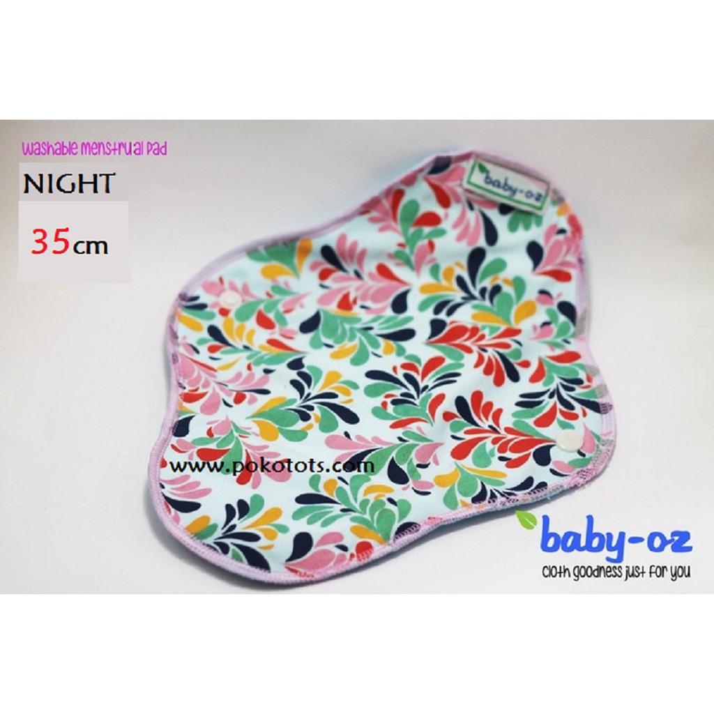 Baby Oz Menspad Night 35cm Menstrual Pad Pembalut Kain Cuci Ulang