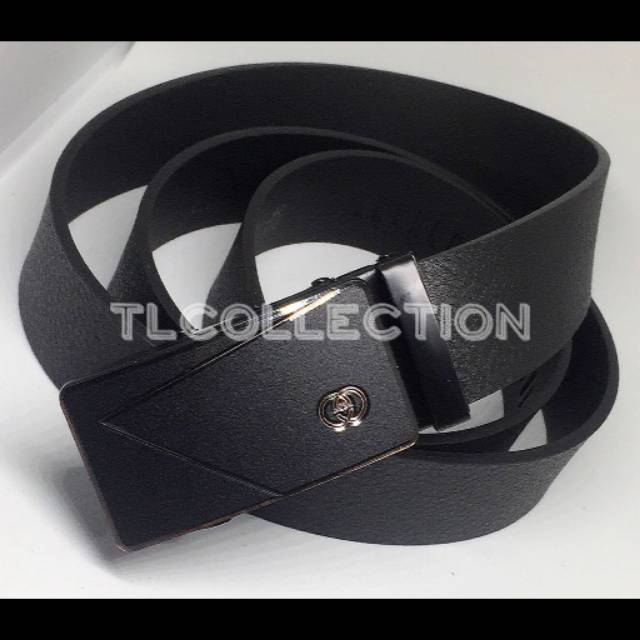 Gesper kepala rel pria kulit import gucci