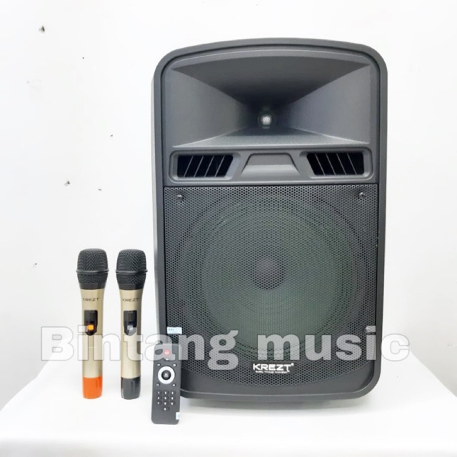 Speaker Portable Amplifier Wireless Krezt WAS 8412 N (12 inch)