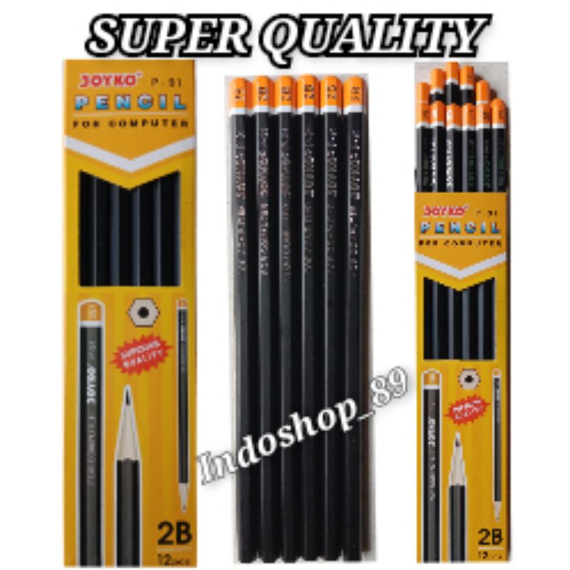 

Pensil kayu 2B Kwalitas Super Joyko per 1pcs