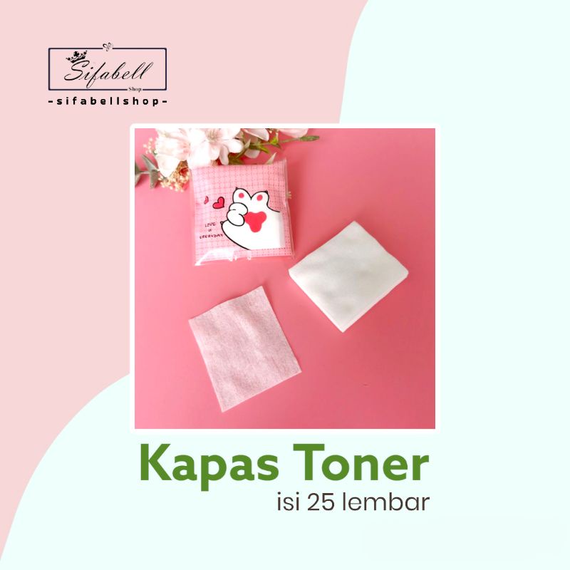 Kapas Toner Kapas Wajah Isi 25 Lembar Kapas Tipis Pembersih Make up Kapas Kecantikan