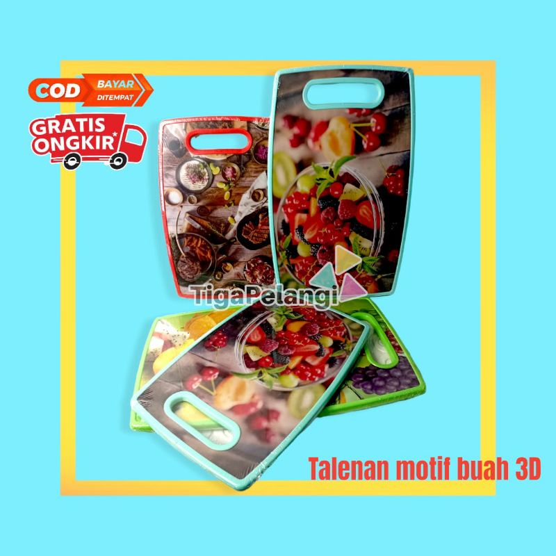 Talenan plastik tebal potong sayur daging premium telenan tebal plastik motif food grade