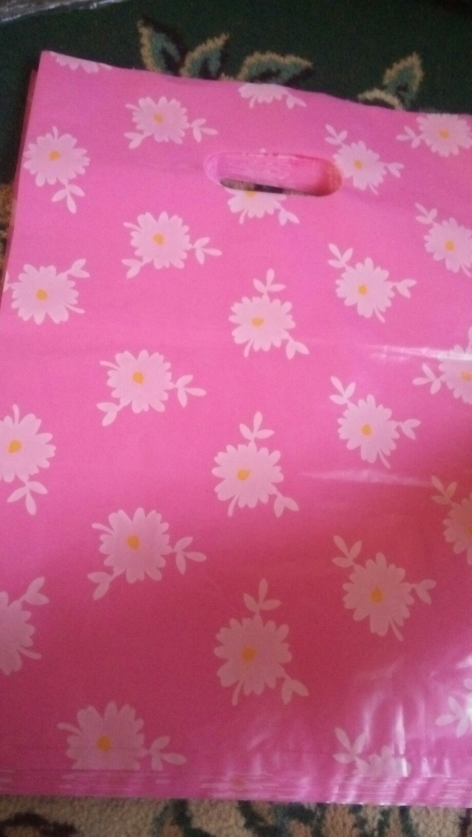 Plastik Olshop Motif Daisy 25 X 35 Isi 50 Lembar/kantong Plastik Oval Plong Motif