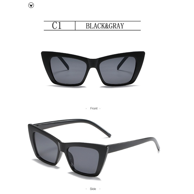 CATEYE Kacamata Hitam Cat Eye Pleastic Gaya Retro Untuk Wanita 2021