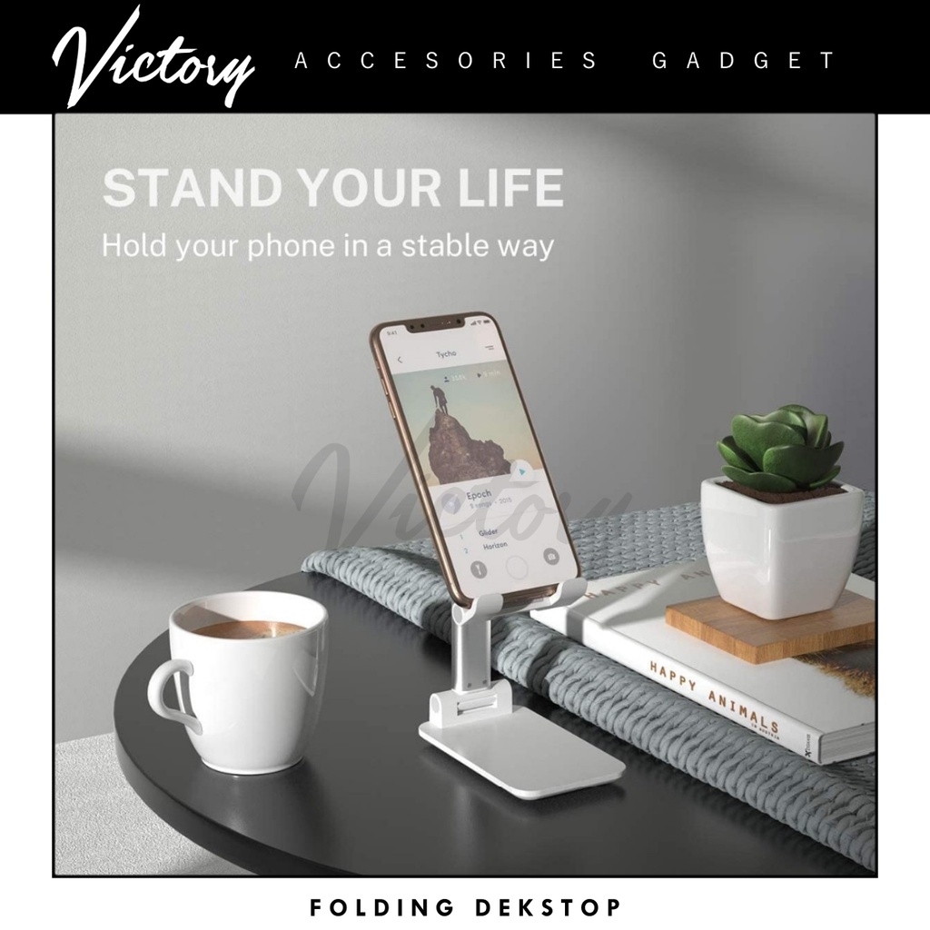 VICTORY Stand HP Folding Dekstop Standing HP Phone Holder