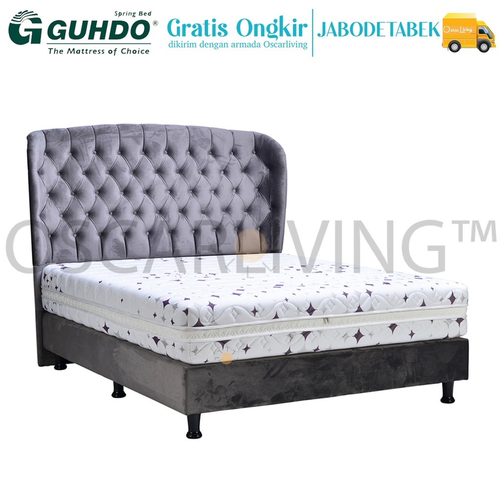 Guhdo Back Health Kasur Springbed Orthopedic Tebal 27 Cm Latex Set HB Fullham [Fullset Spring Bed/Kh