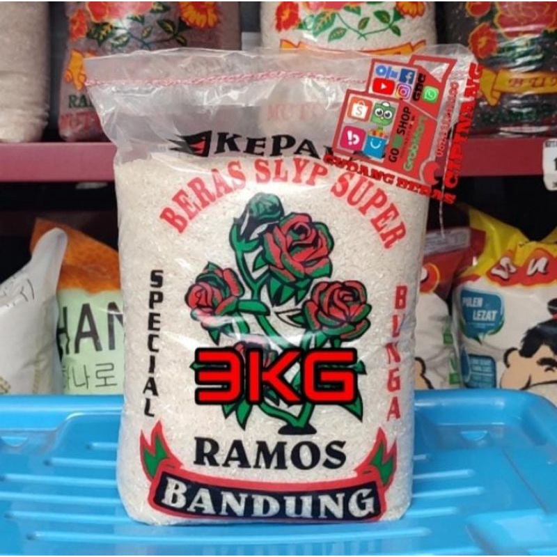 

BERAS RAMOS BANDUNG PULEN TERSEDIA KEMASAN 3KG 5KG 10KG 20KG