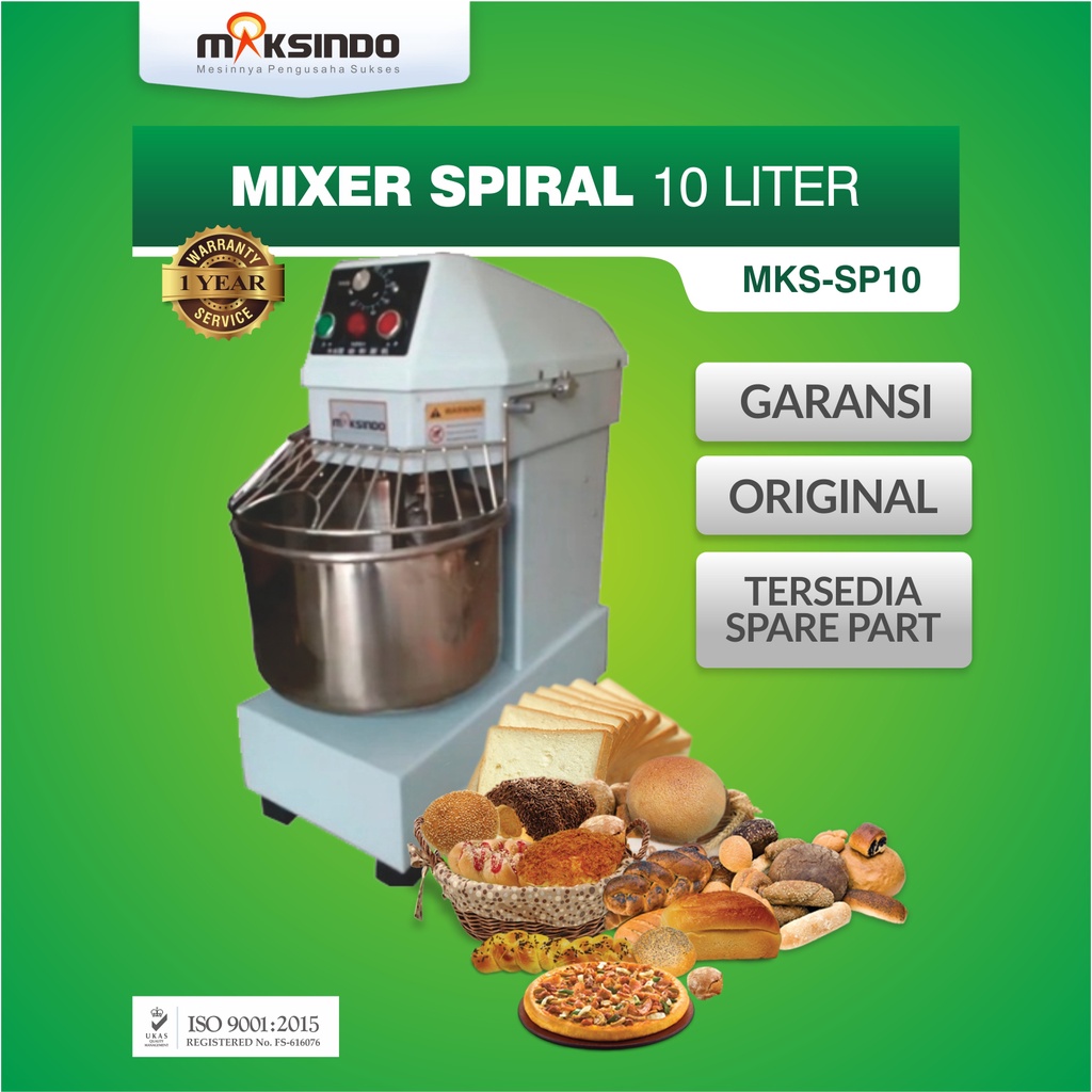 Mixer Spiral 10 Liter MKS-SP10 Maksindo