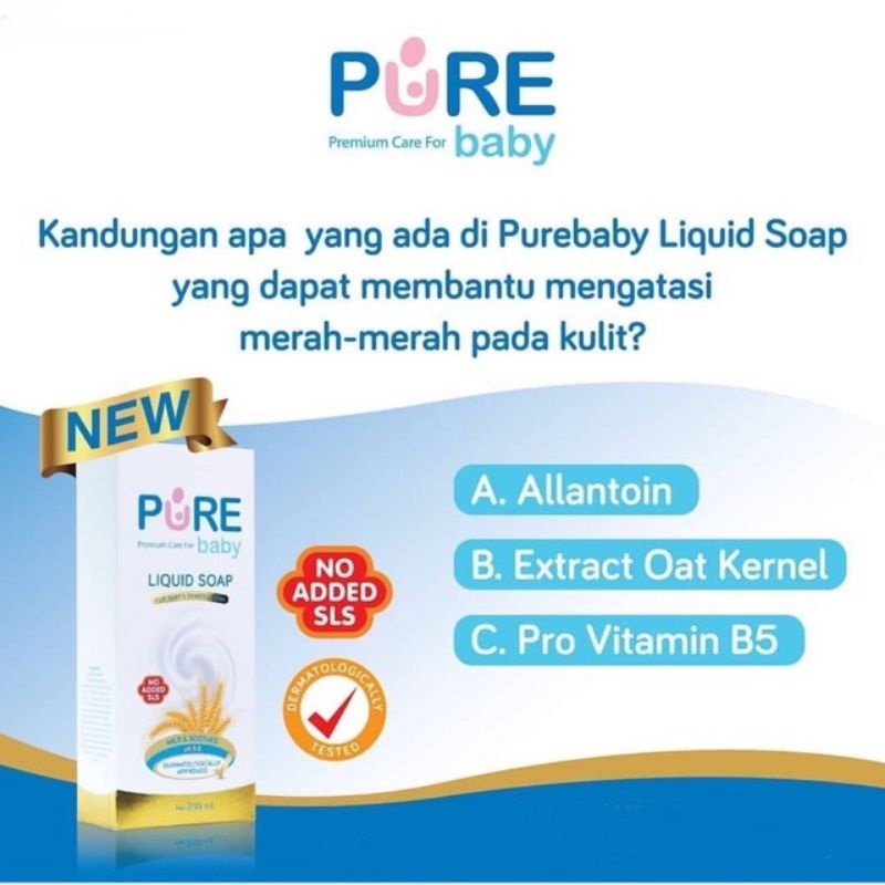 Pure Baby Liquid Soap 230ml / 80ml sabun bayi cair