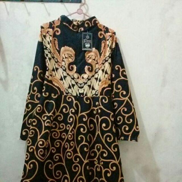 Gamis Batik Jawi Modern Rit Resleting Depan Bahan Katun Primisima Adem Dan Tebal 0115/1622