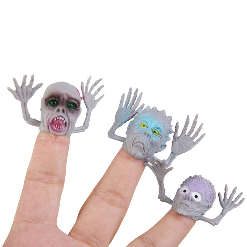 Lanfy Mainan Interaktif Boneka Jari Mini Model Zombie Untuk Bercerita / Halloween