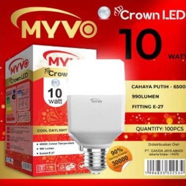 Lampu Led Myvo Crown 10 Watt  Super Duper Terang