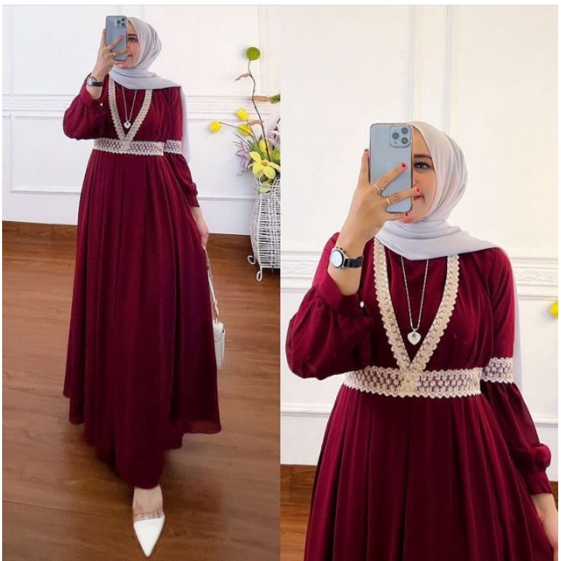 Qaisha Dress Gamis Muslim Wanita Terbaru-2