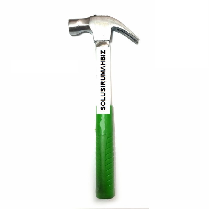 Palu Kambing 8 Oz Pipa Besi Gagang Karet / Martil Paku Claw Hammer 8OZ